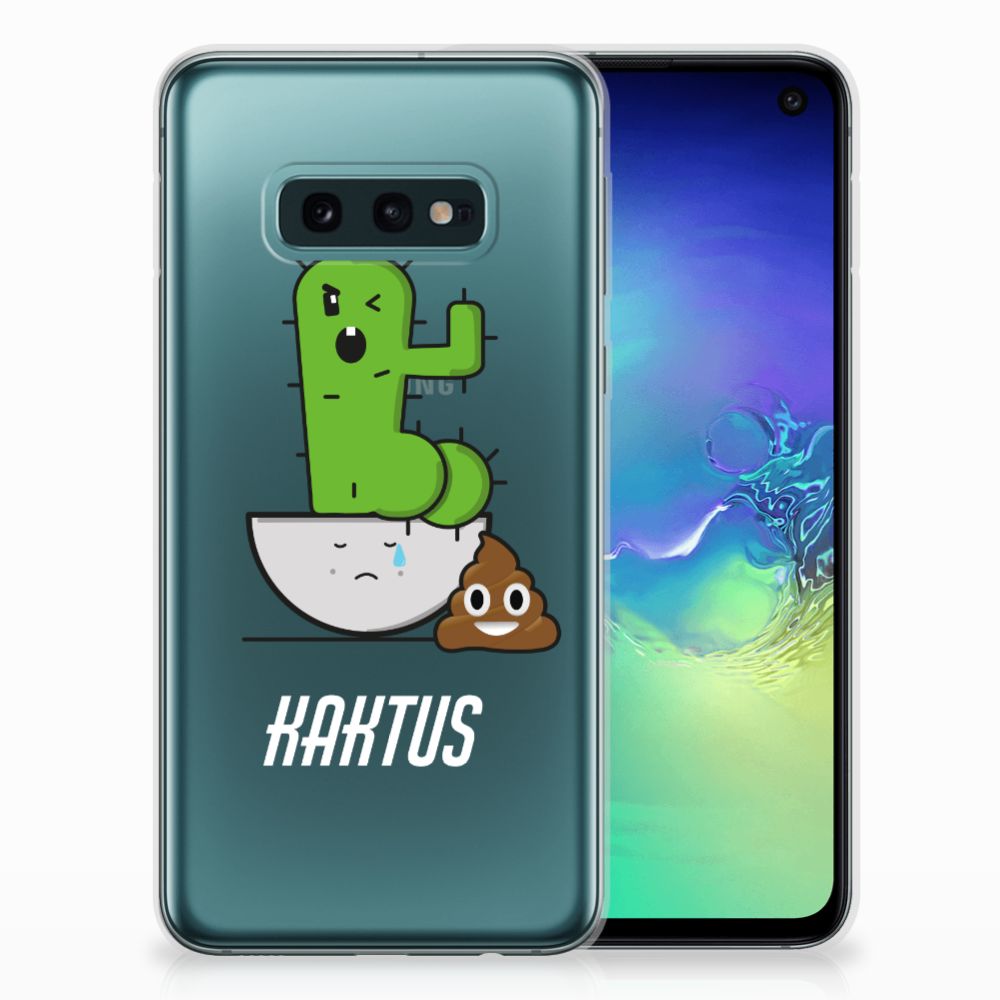 Samsung Galaxy S10e Telefoonhoesje met Naam Cactus Poo