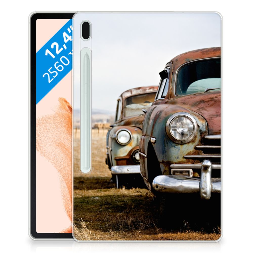 Samsung Galaxy Tab S7FE Tablet Backcover met foto Vintage Auto