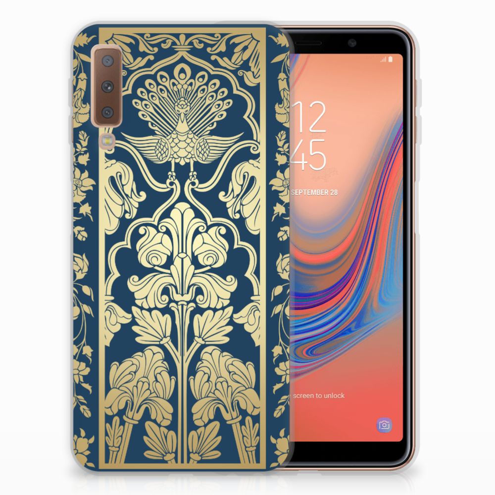 Samsung Galaxy A7 (2018) TPU Case Beige Flowers