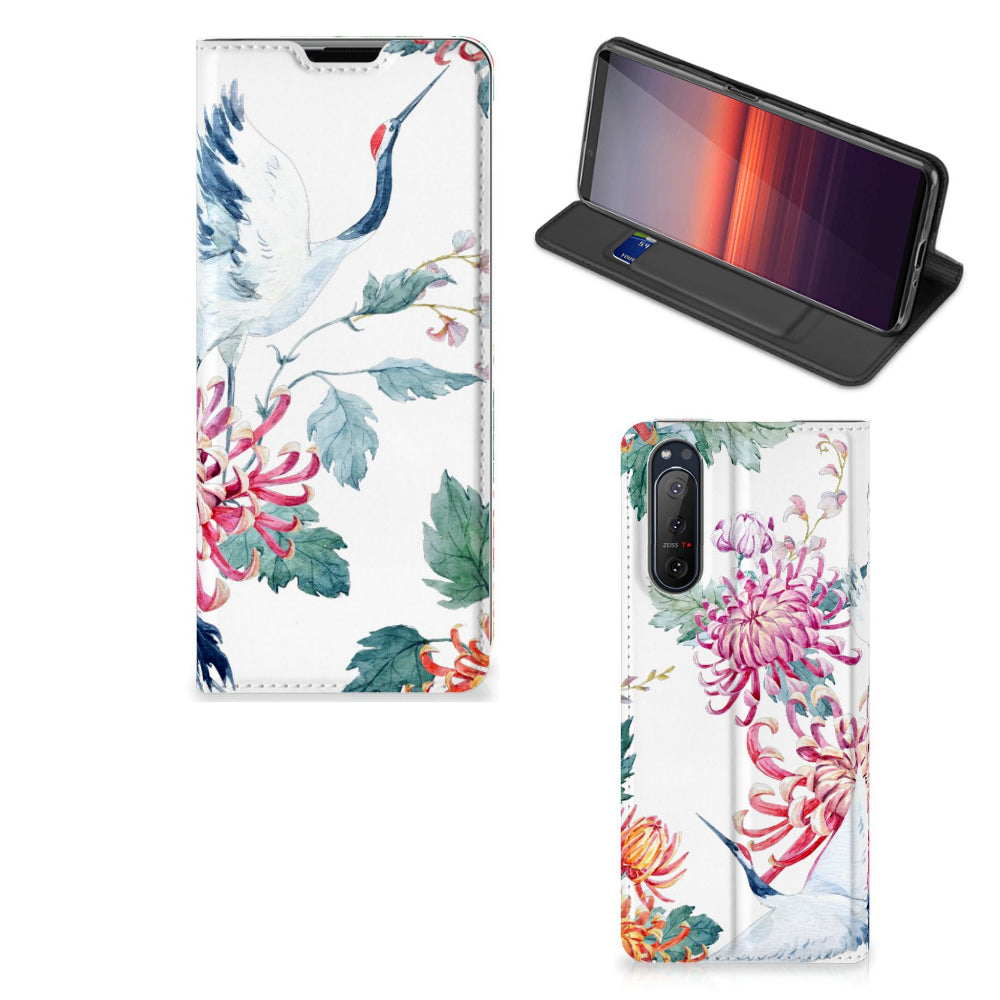 Sony Xperia 5 II Hoesje maken Bird Flowers