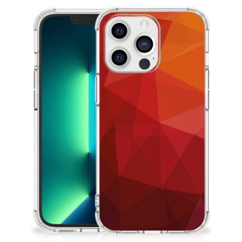 Shockproof Case voor iPhone 13 Pro Max Polygon Red - B2C Telecom