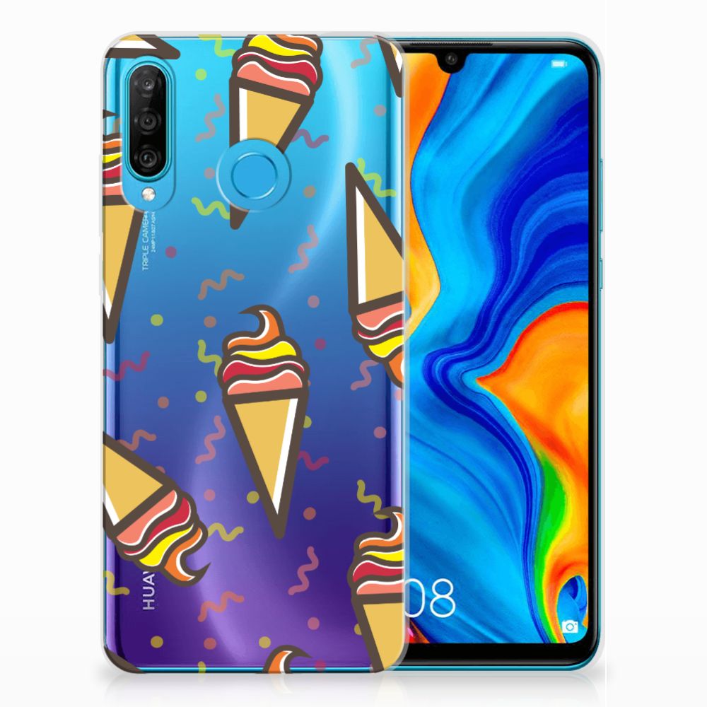 Huawei P30 Lite Siliconen Case Icecream