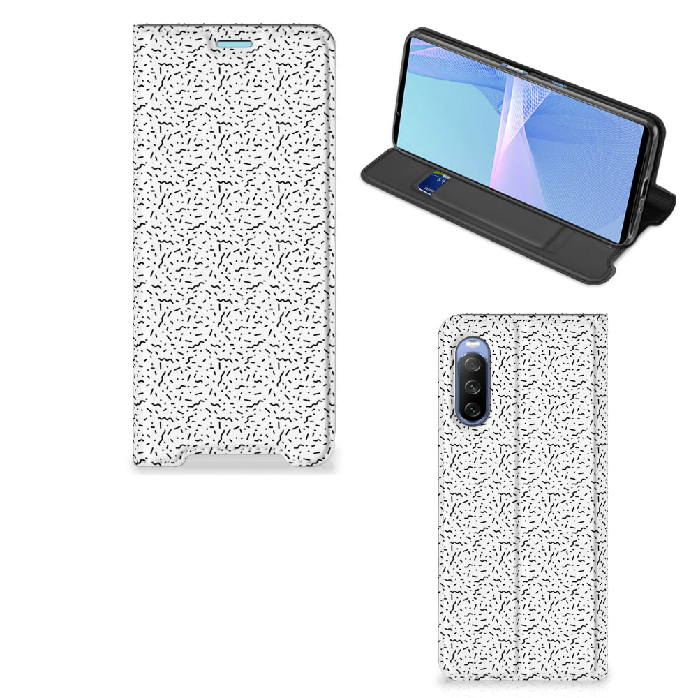 Sony Xperia 10 III Hoesje met Magneet Stripes Dots