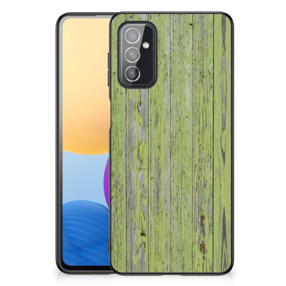 Samsung Galaxy M52 Houten Print Telefoonhoesje Green Wood
