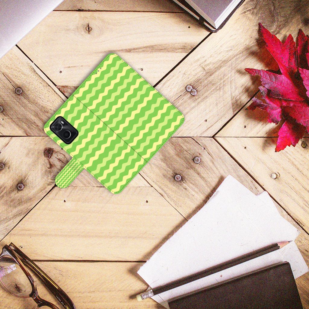 OPPO A76 | A96 Telefoon Hoesje Waves Green