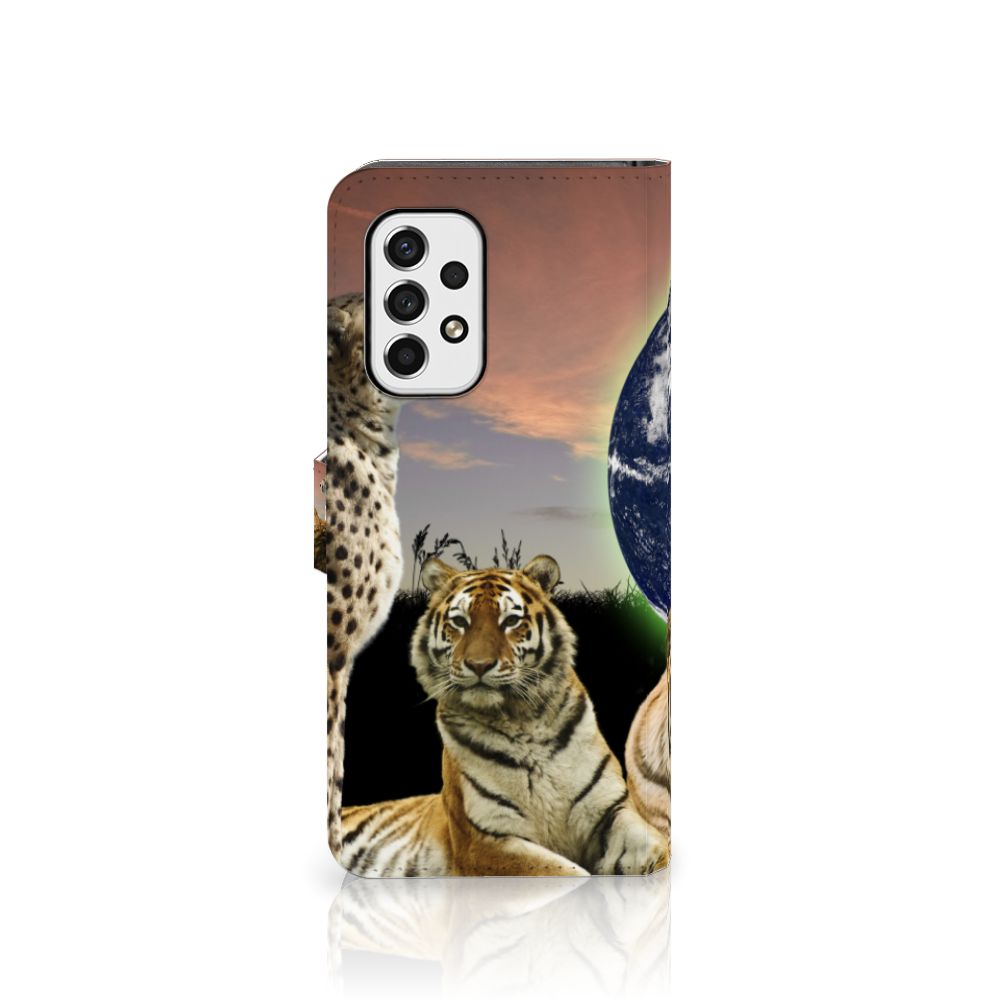 Samsung Galaxy A53 Telefoonhoesje met Pasjes Roofdieren