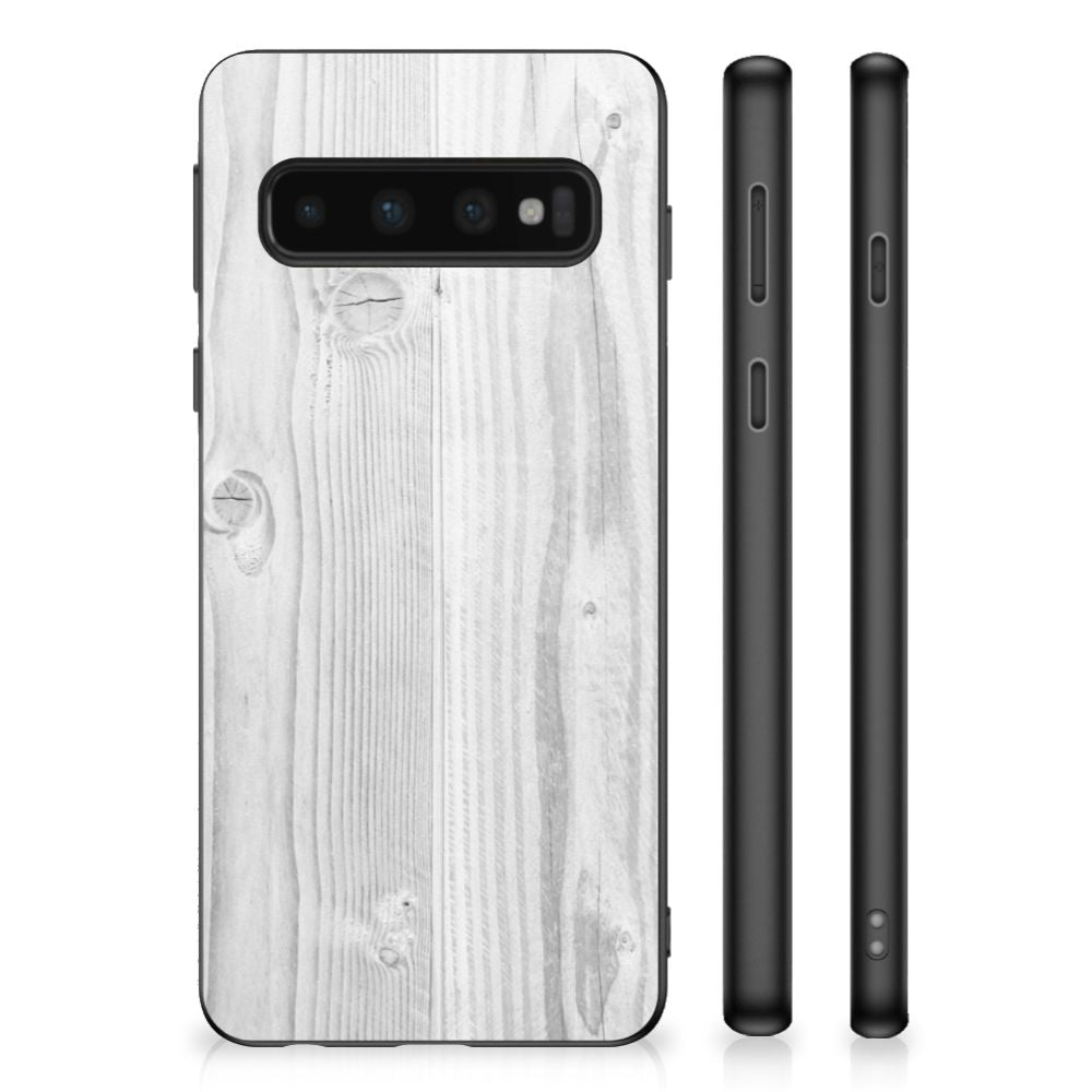 Samsung Galaxy S10 Grip Case White Wood