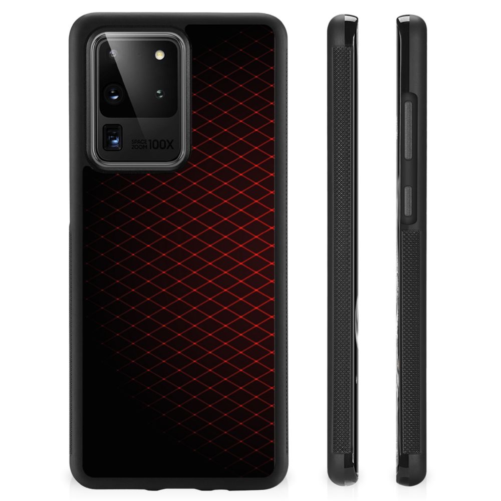 Samsung Galaxy S20 Ultra Bumper Case Geruit Rood B2C Telecom