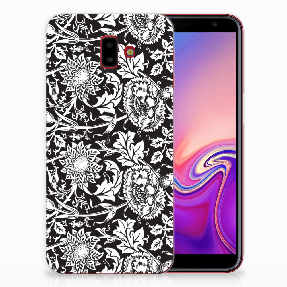 Samsung Galaxy J6 Plus (2018) TPU Case Black Flowers