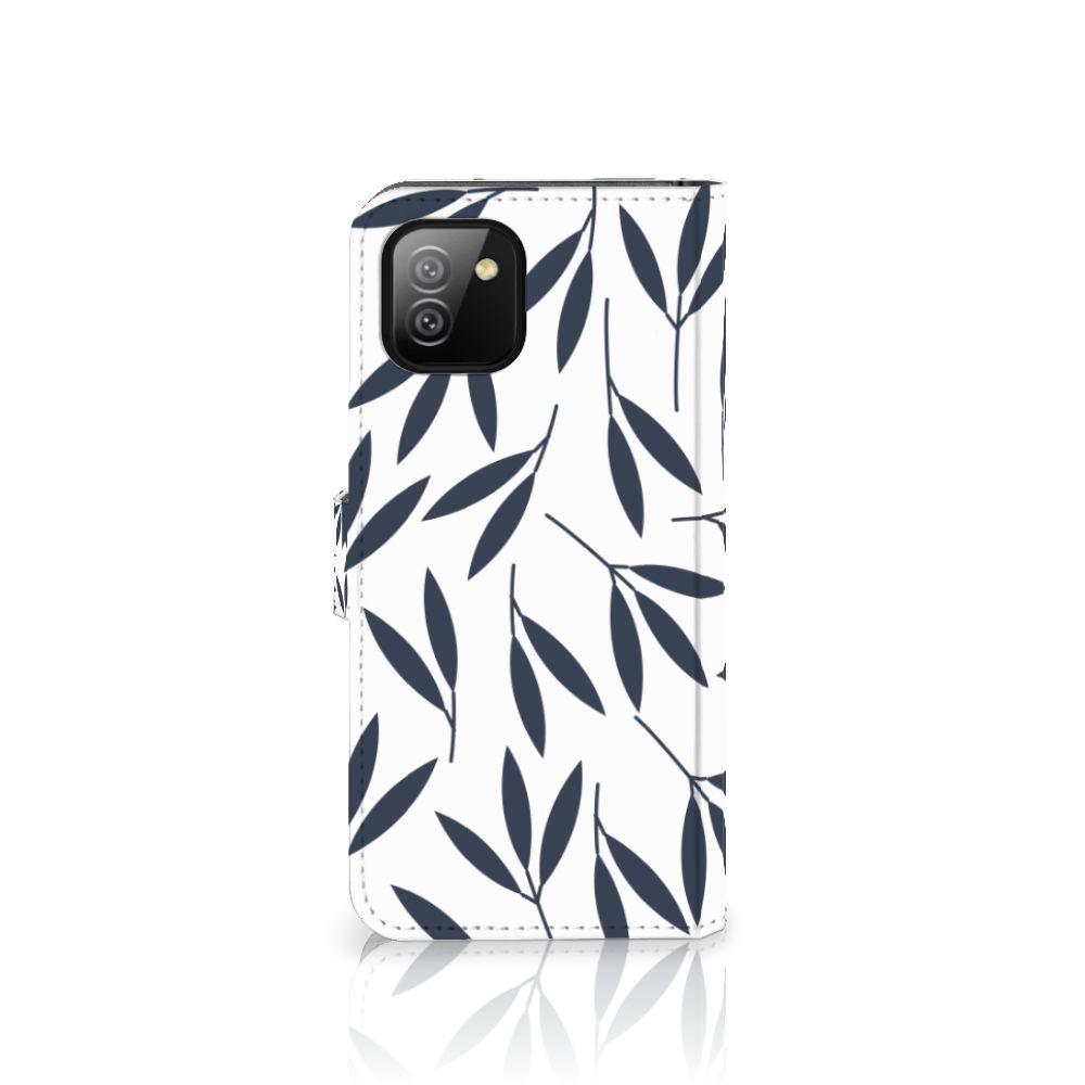 Samsung Galaxy A03 Hoesje Leaves Blue