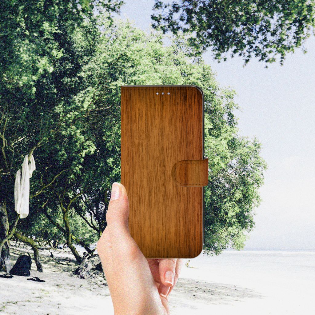 Motorola Moto G31 | G41 Book Style Case Donker Hout