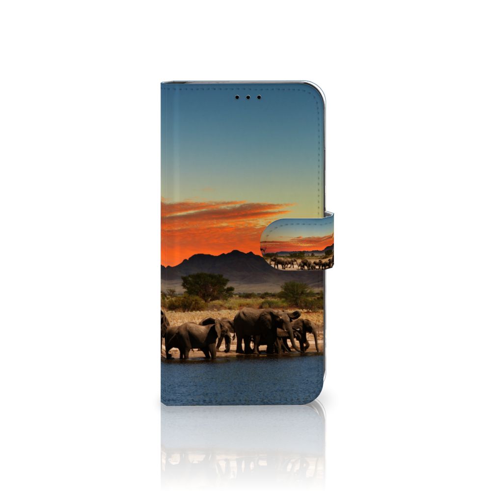 Apple iPhone Xs Max Telefoonhoesje met Pasjes Olifanten