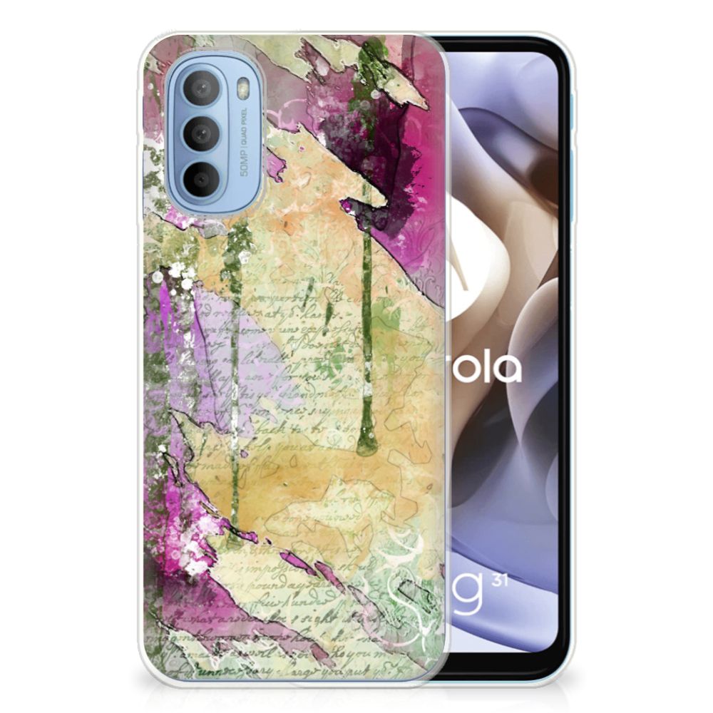 Hoesje maken Motorola Moto G31 | G41 Letter Painting B2C Telecom