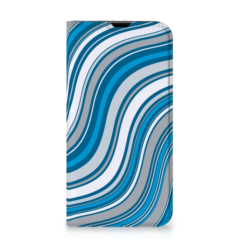 iPhone 13 Pro Hoesje met Magneet Waves Blue - B2C Telecom