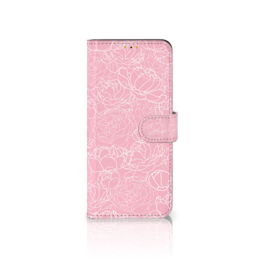Samsung Galaxy M52 Hoesje White Flowers