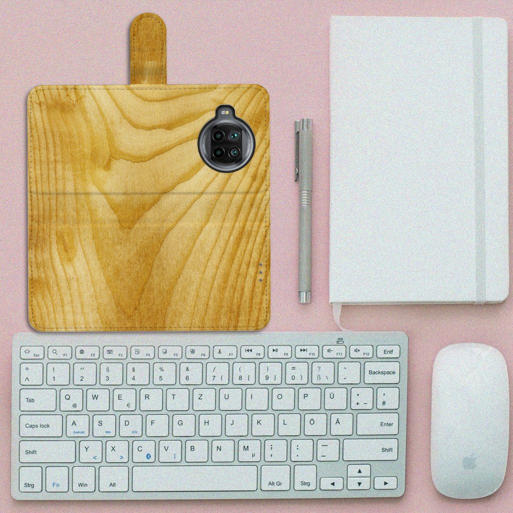 Xiaomi Mi 10T Lite Book Style Case Licht Hout
