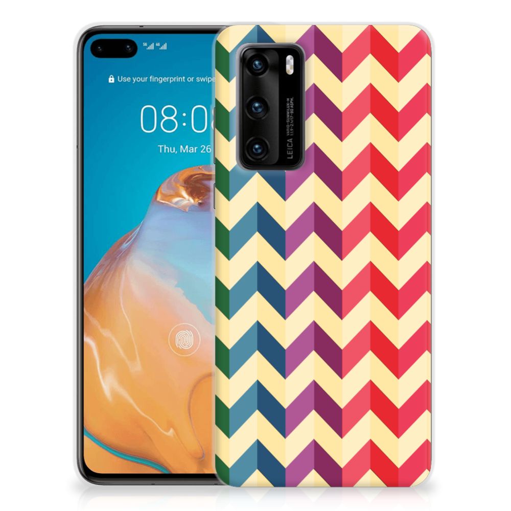 Huawei P40 TPU bumper Zigzag Multi Color B2C Telecom