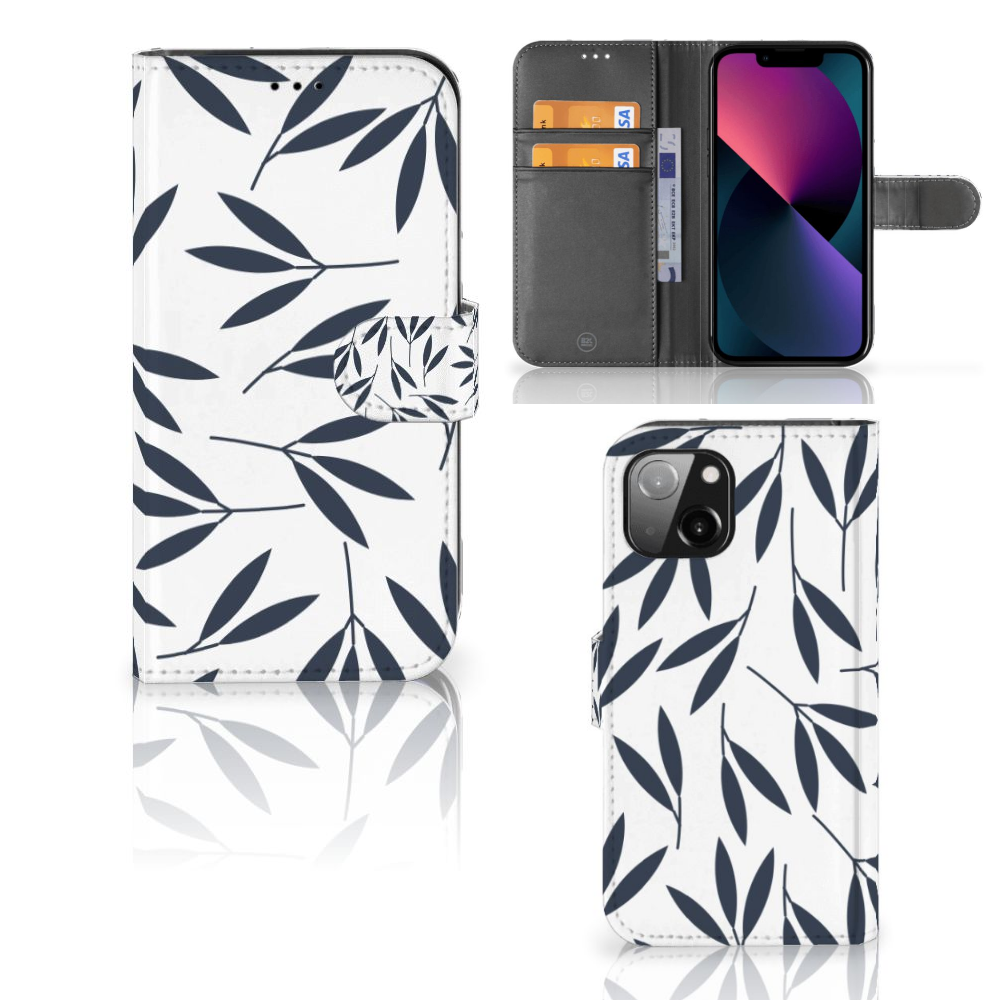 Apple iPhone 13 Hoesje Leaves Blue