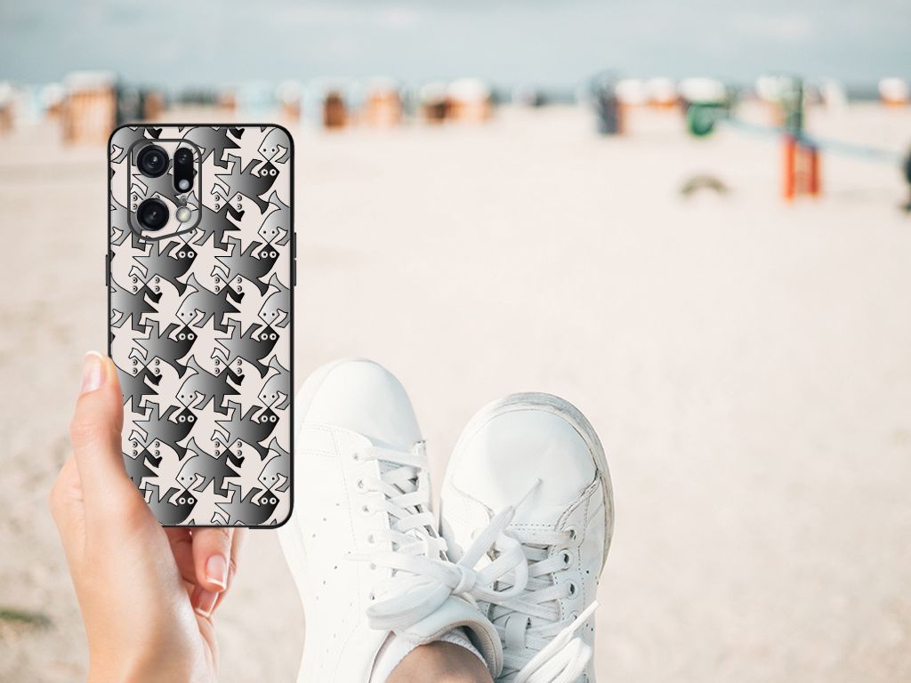 OPPO Find X5 Pro Dierenprint Telefoonhoesje Salamander Grey B2C Telecom