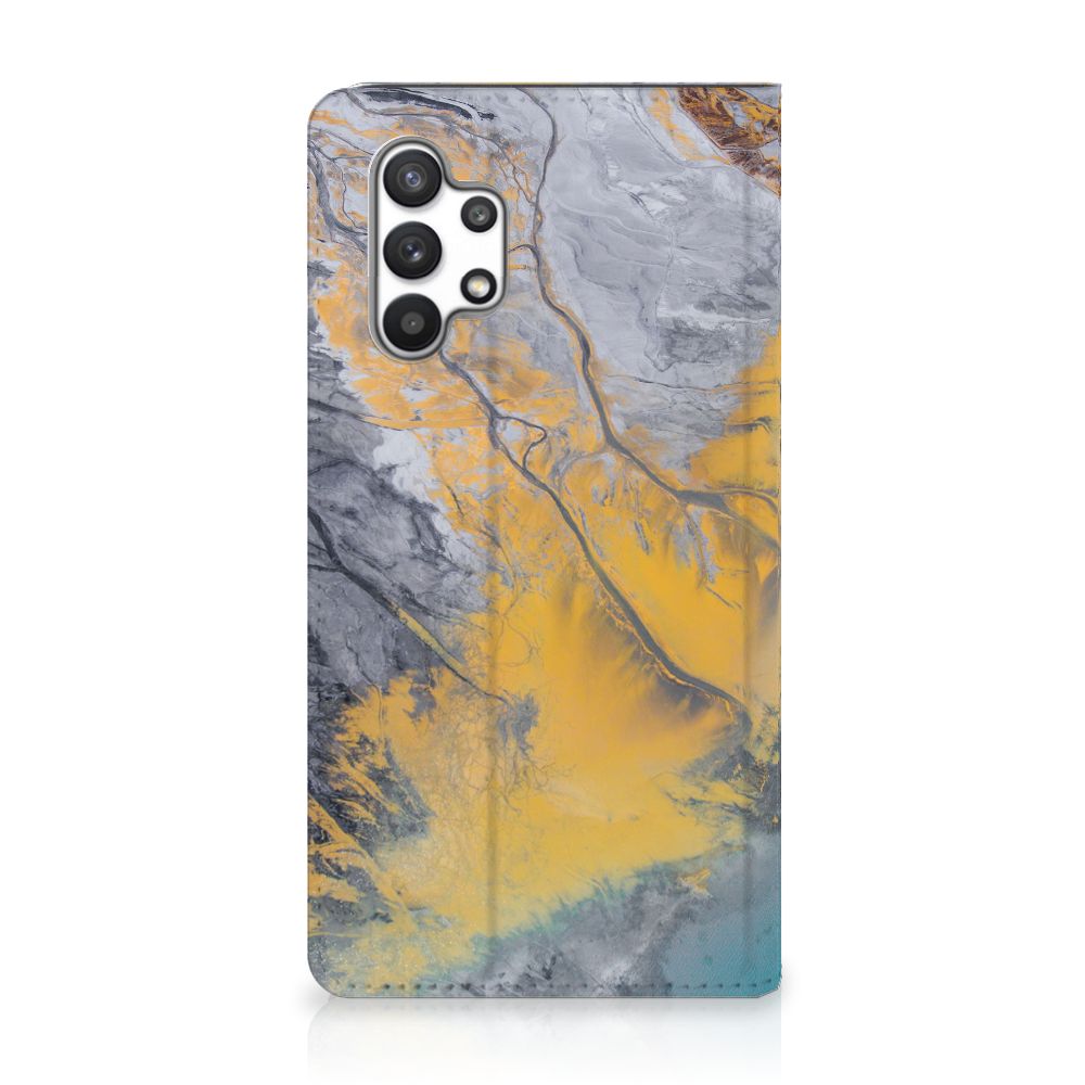 Samsung Galaxy A32 4G | A32 5G Enterprise Editie Standcase Marble Blue Gold - B2C Telecom