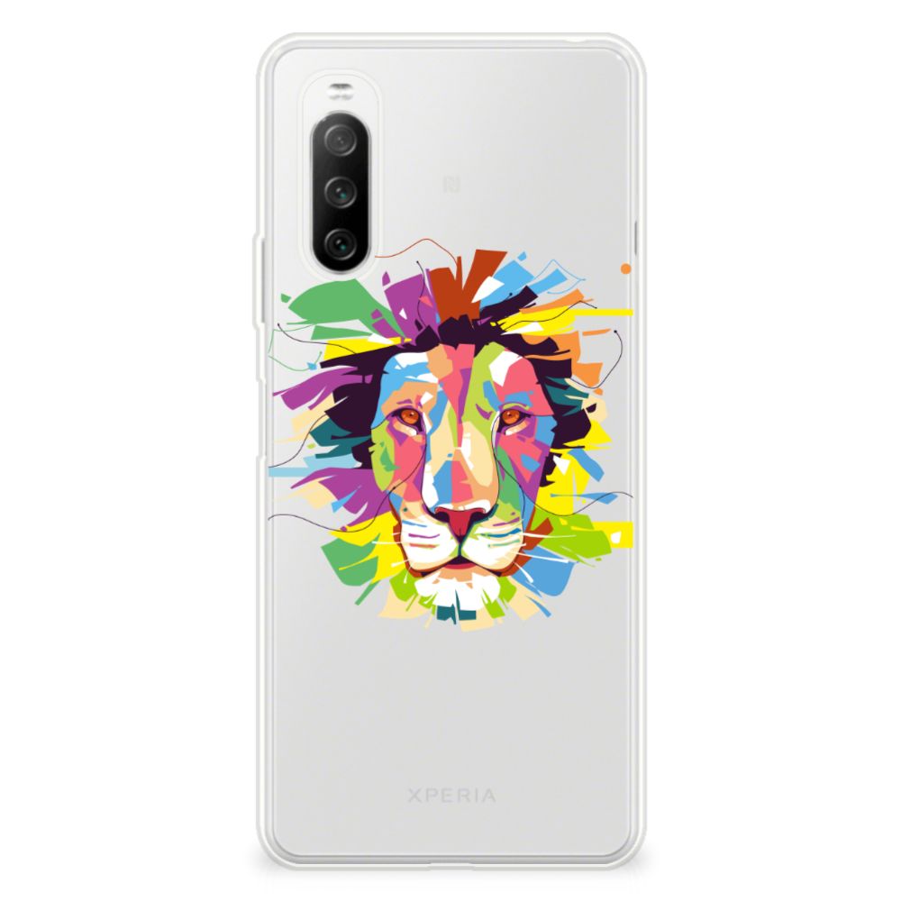 Sony Xperia 10 III Telefoonhoesje met Naam Lion Color