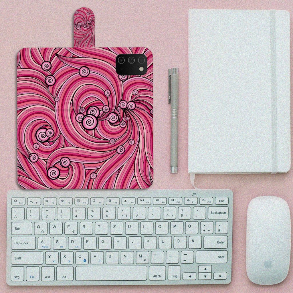 Samsung Galaxy A03s Hoesje Swirl Pink