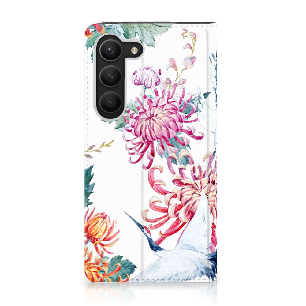 Samsung Galaxy S23 Hoesje maken Bird Flowers - B2C Telecom