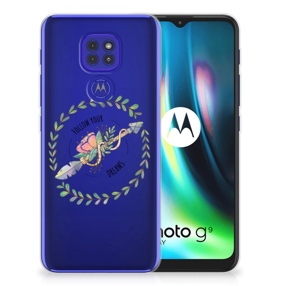 Motorola Moto G9 Play | E7 Plus Telefoonhoesje met Naam Boho Dreams B2C Telecom