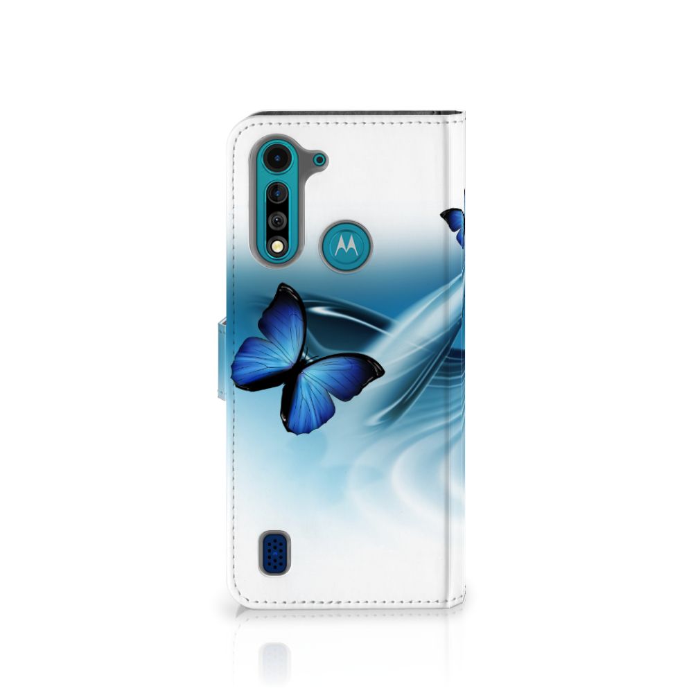 Motorola G8 Power Lite Telefoonhoesje met Pasjes Vlinders