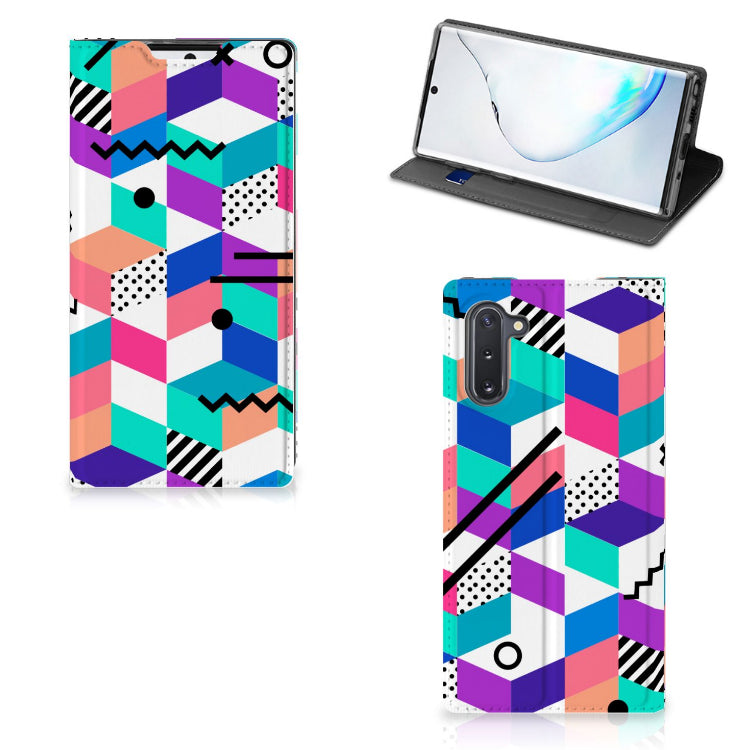 Samsung Galaxy Note 10 Stand Case Blokken Kleurrijk