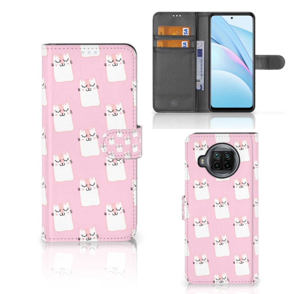 Xiaomi Mi 10T Lite Telefoonhoesje met Pasjes Sleeping Cats