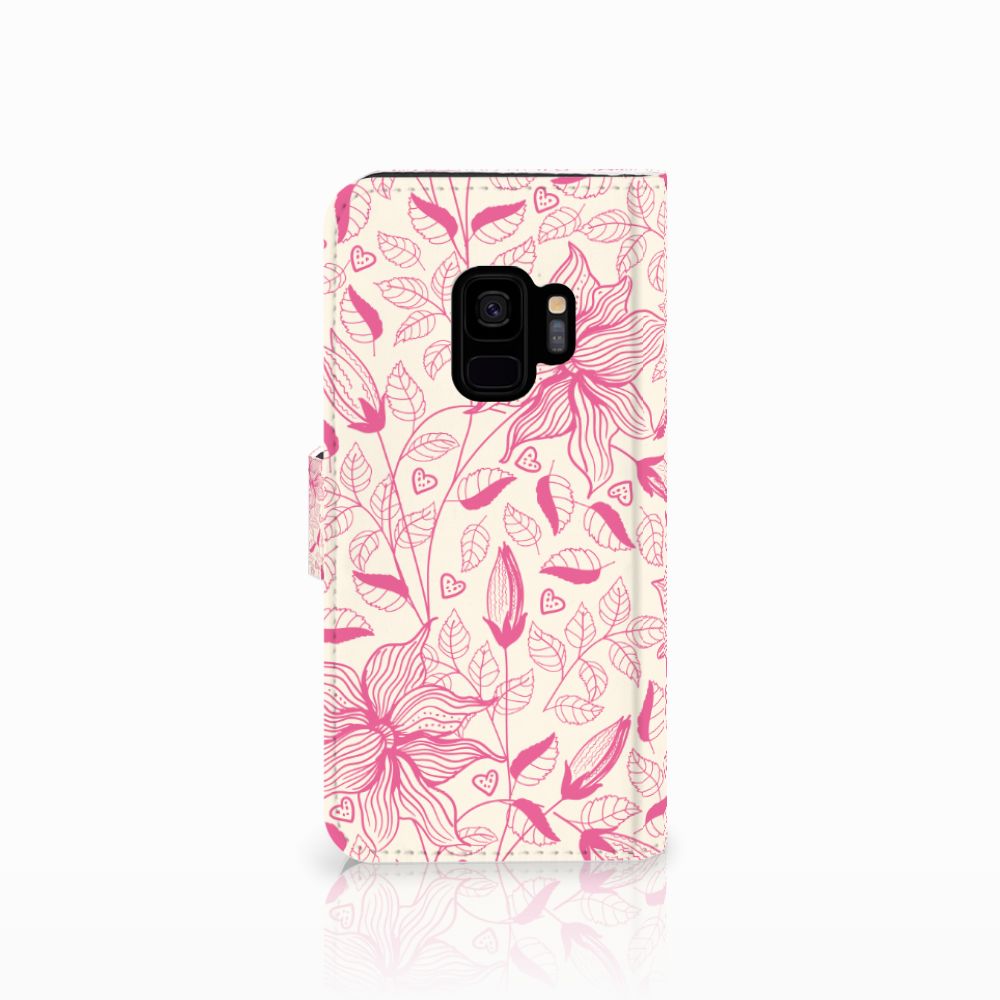 Samsung Galaxy S9 Hoesje Pink Flowers