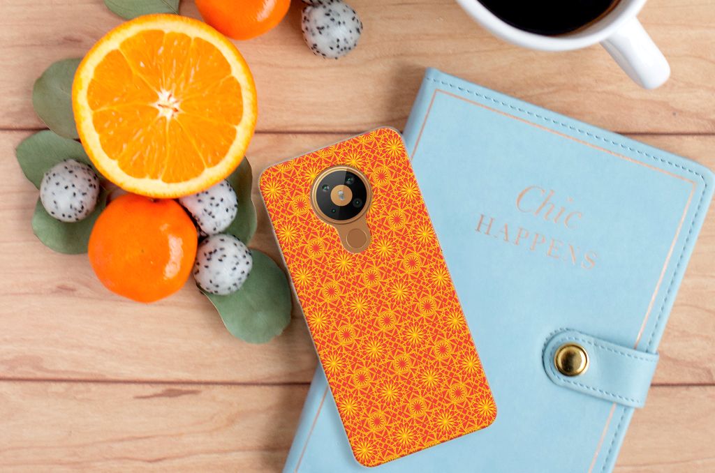 Nokia 5.3 TPU bumper Batik Oranje B2C Telecom