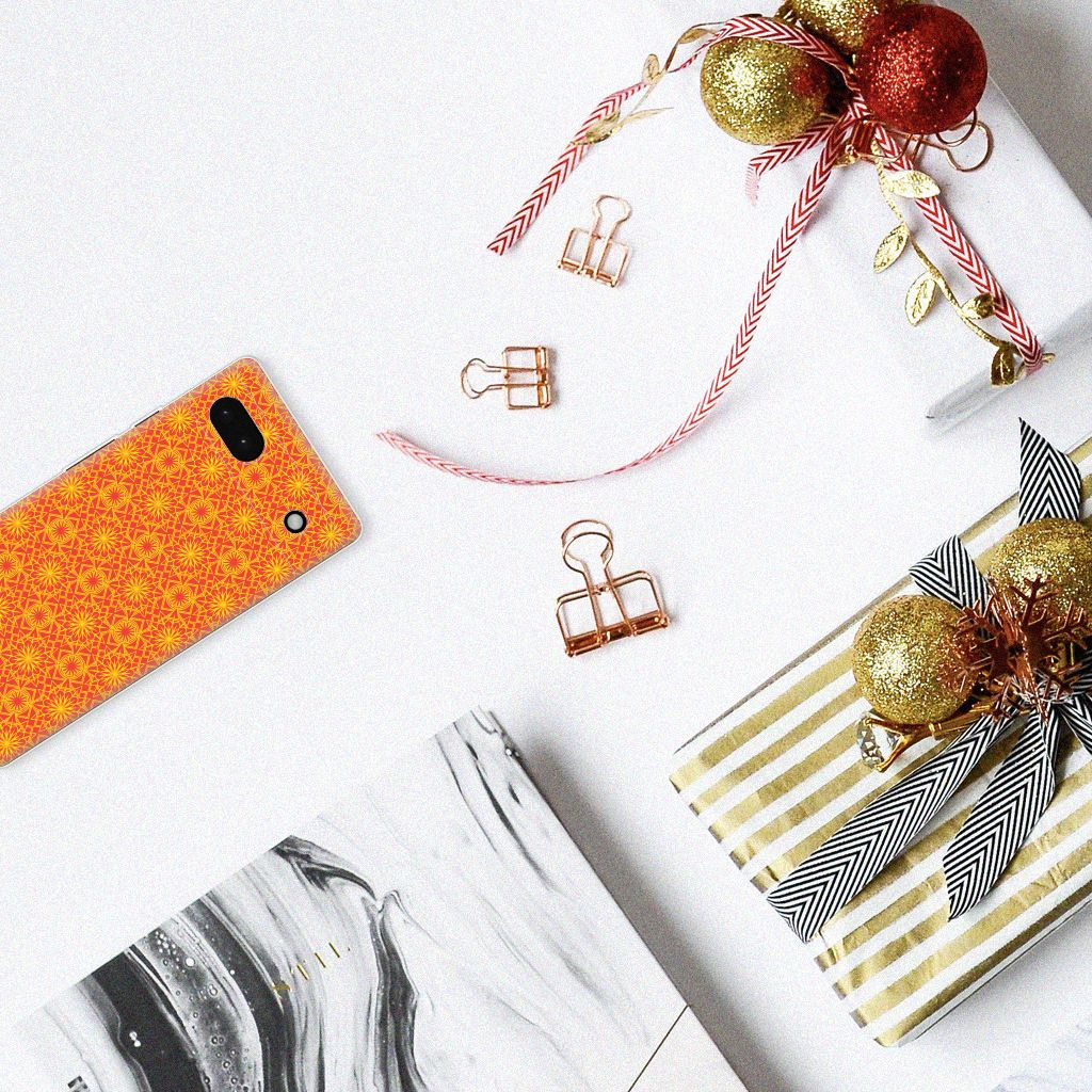 Google Pixel 6A TPU bumper Batik Oranje B2C Telecom