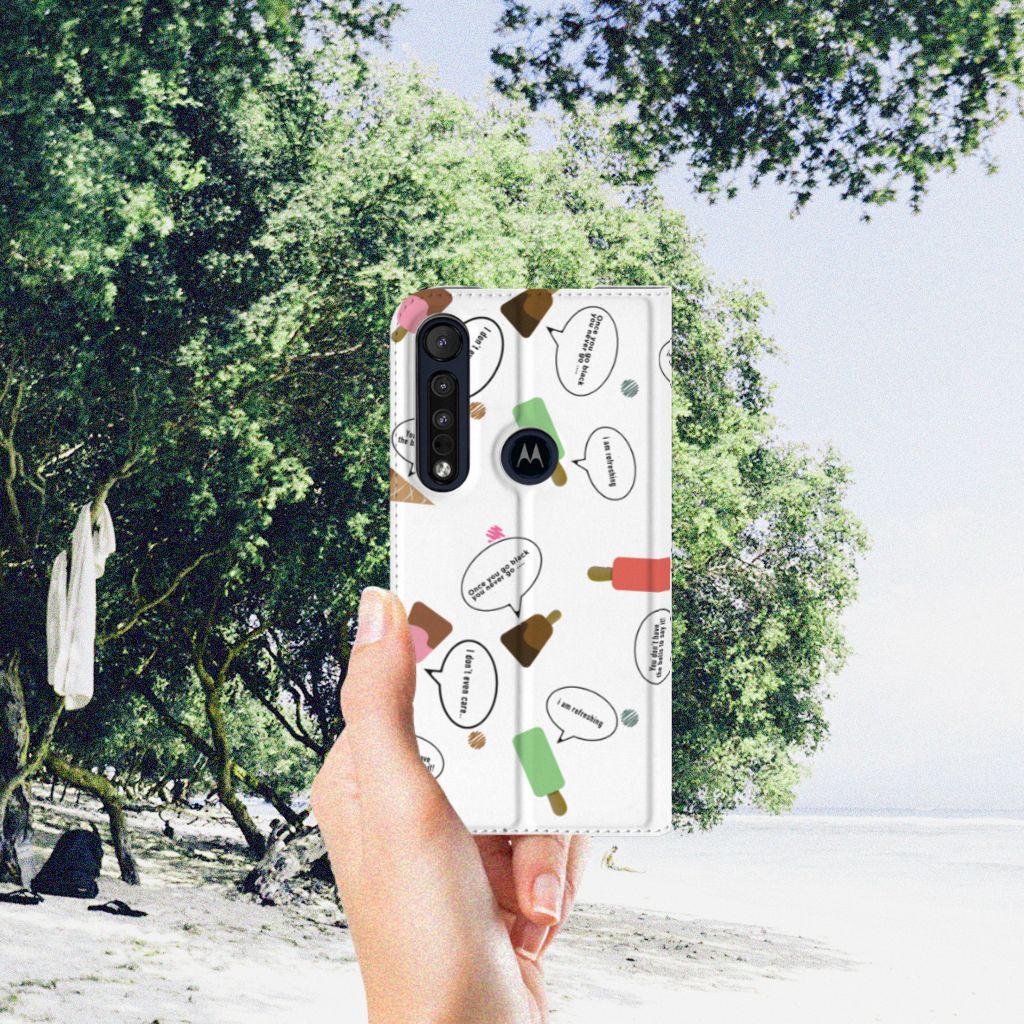 Motorola G8 Plus Flip Style Cover IJsjes - B2C Telecom