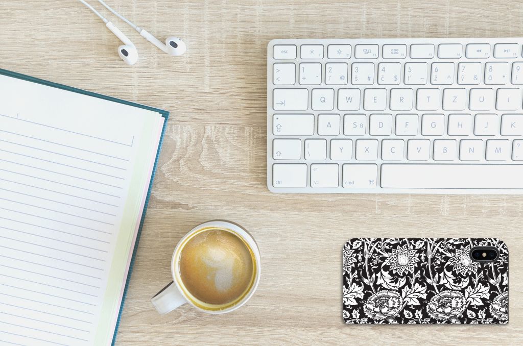 Apple iPhone X | Xs Smart Cover Black Flowers