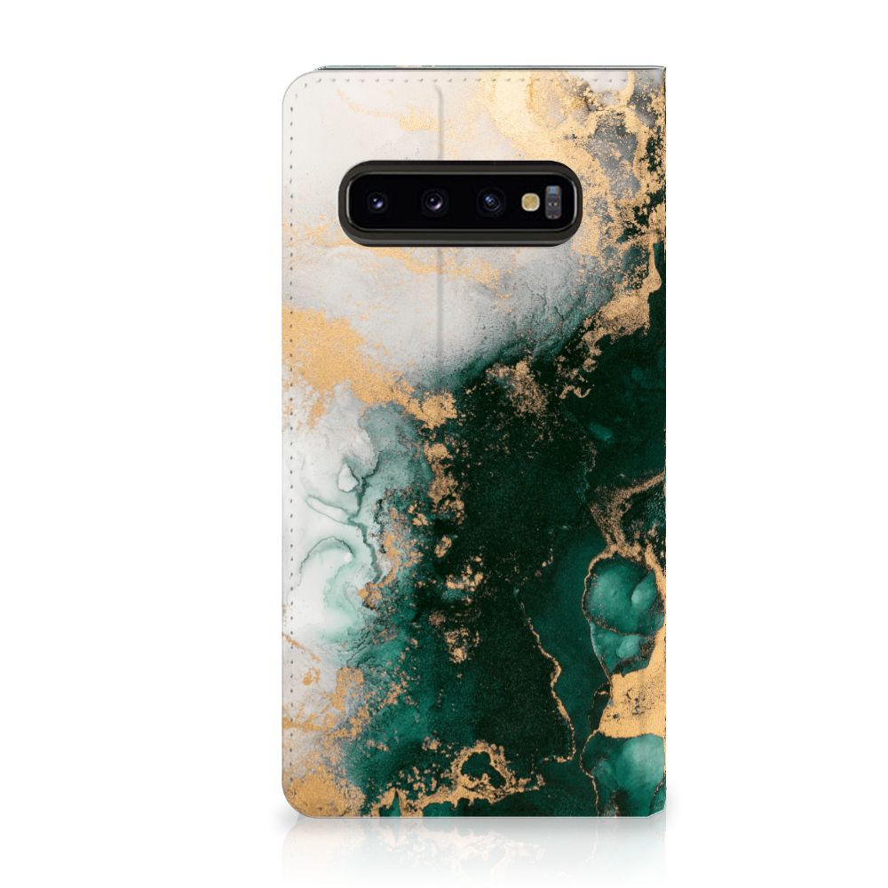 Standcase voor Samsung Galaxy S10 Marmer Groen - B2C Telecom