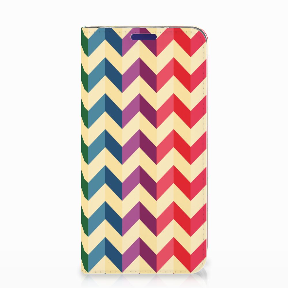 Samsung Galaxy S10e Hoesje met Magneet Zigzag Multi Color