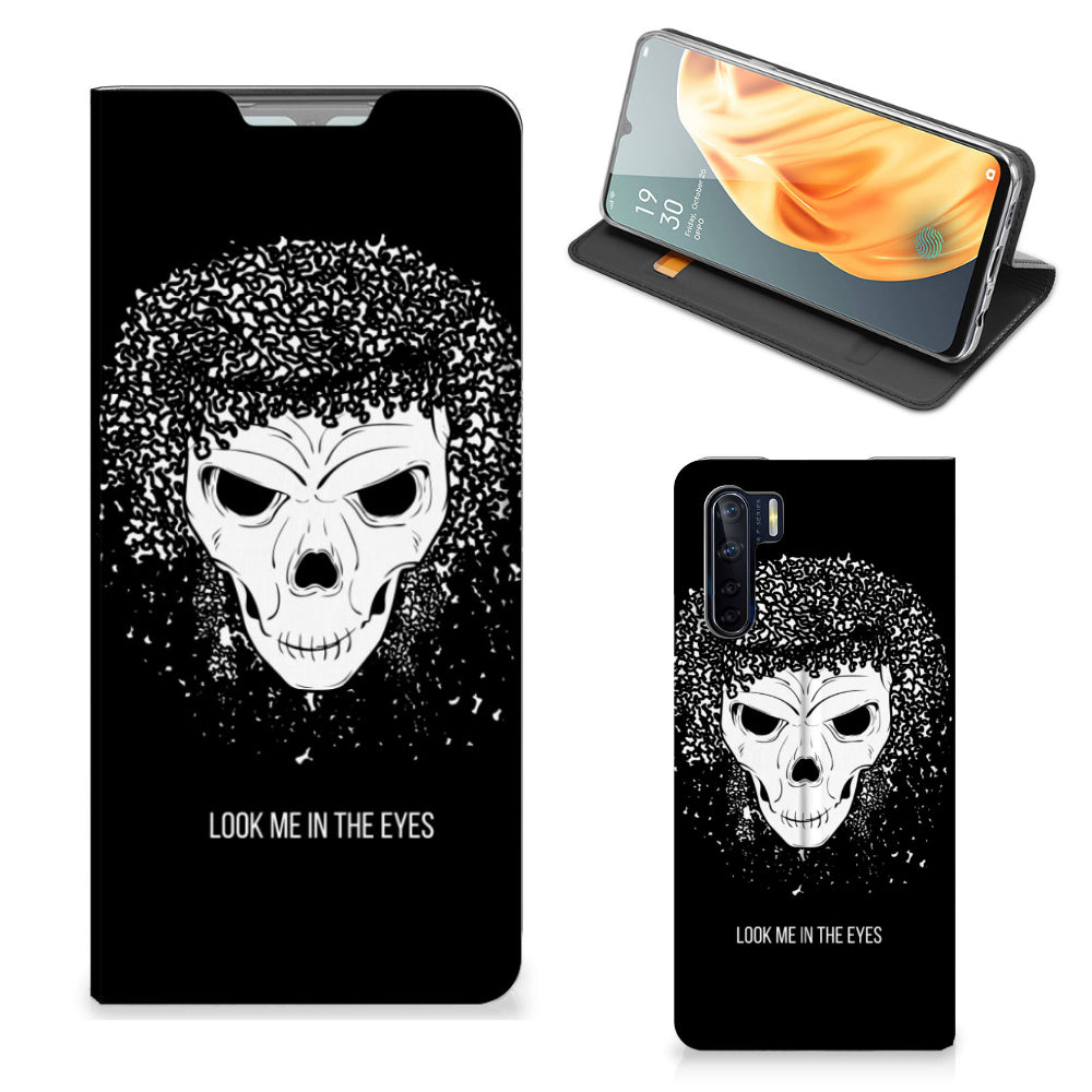 Mobiel BookCase OPPO Reno3 | A91 Skull Hair