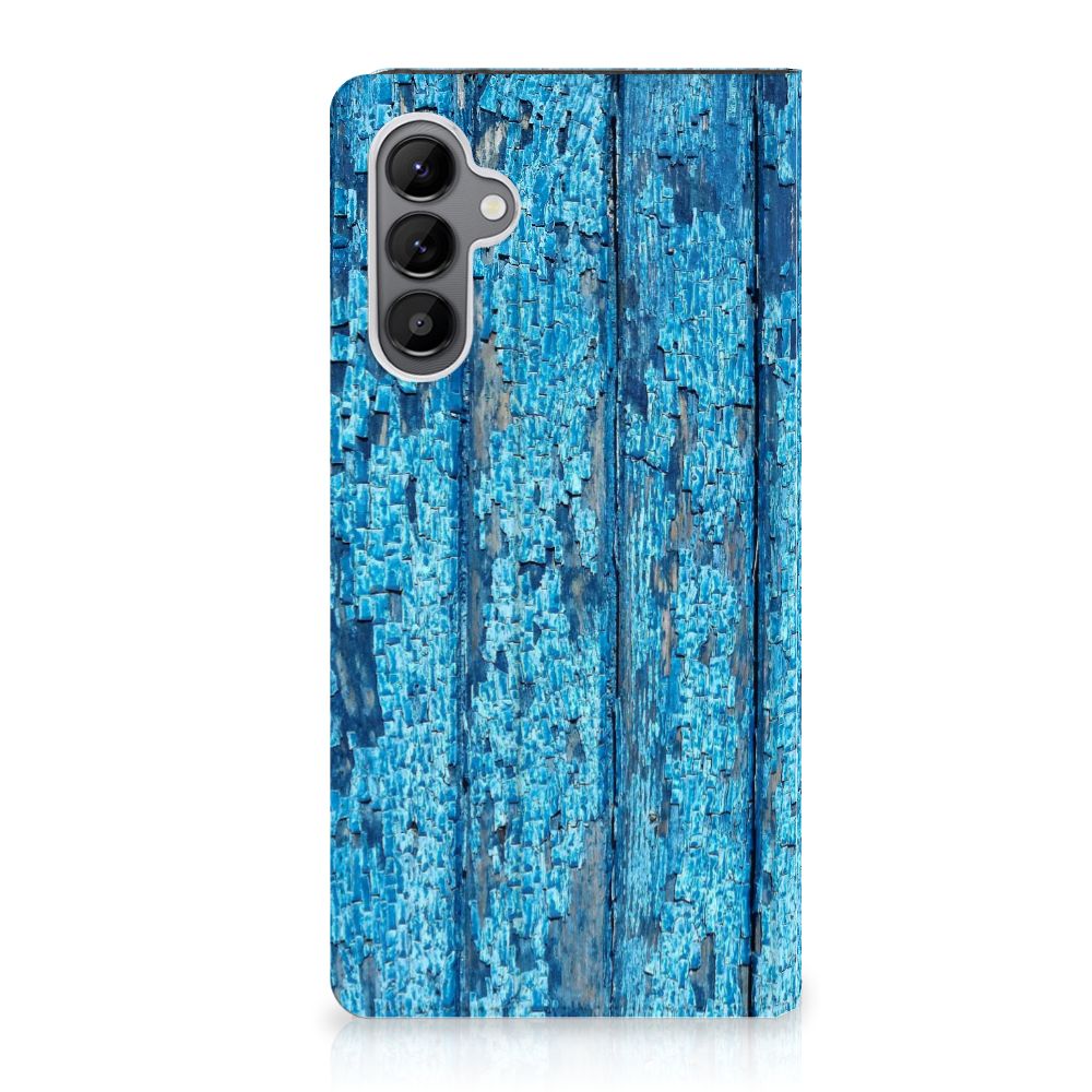 Samsung Galaxy A34 Book Wallet Case Wood Blue - B2C Telecom