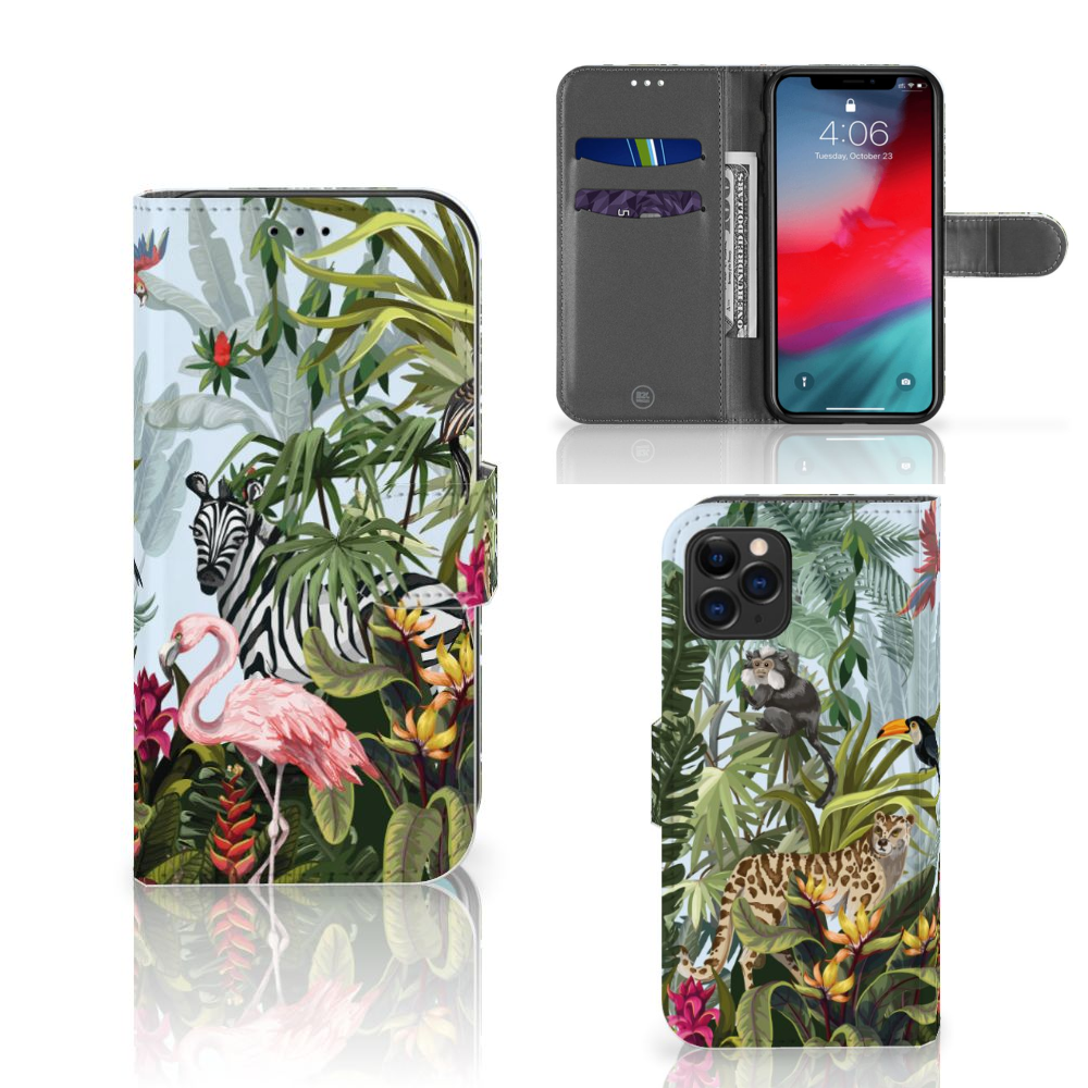 Telefoonhoesje met Pasjes voor Apple iPhone 11 Pro Jungle