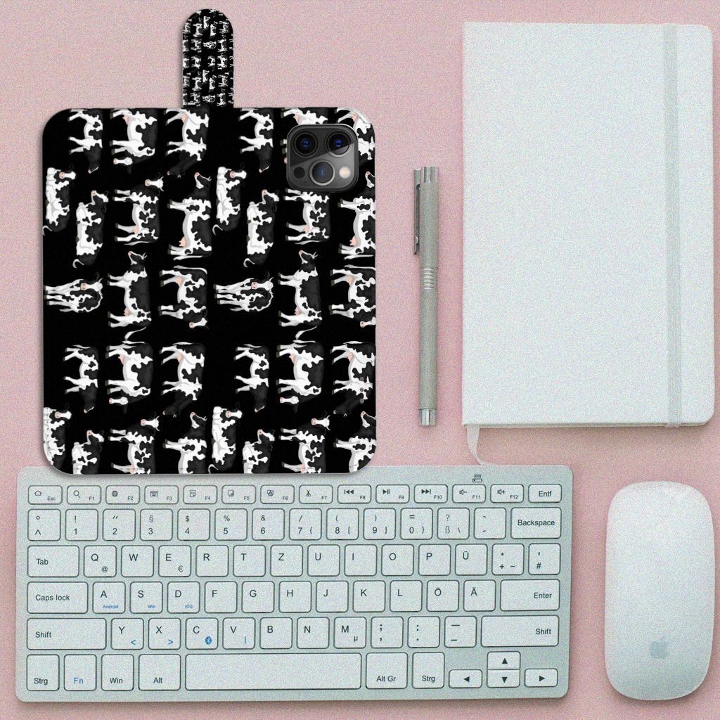 Apple iPhone 12 Pro Max Telefoonhoesje met Pasjes Koetjes