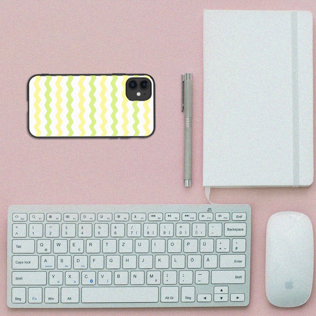 iPhone 11 Back Case Waves Yellow B2C Telecom