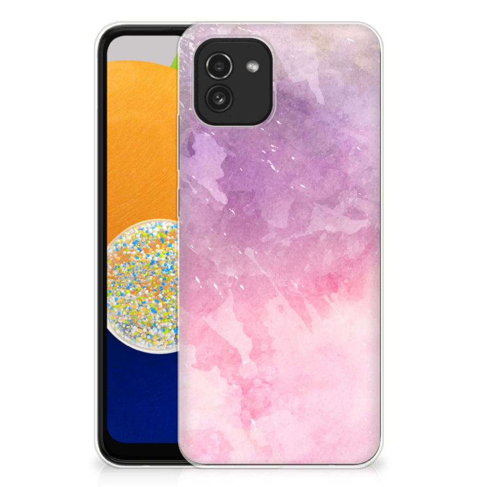 Hoesje maken Samsung Galaxy A03 Pink Purple Paint