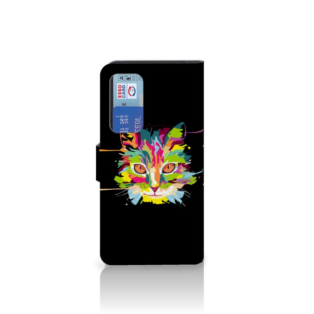 Huawei P40 Leuk Hoesje Cat Color