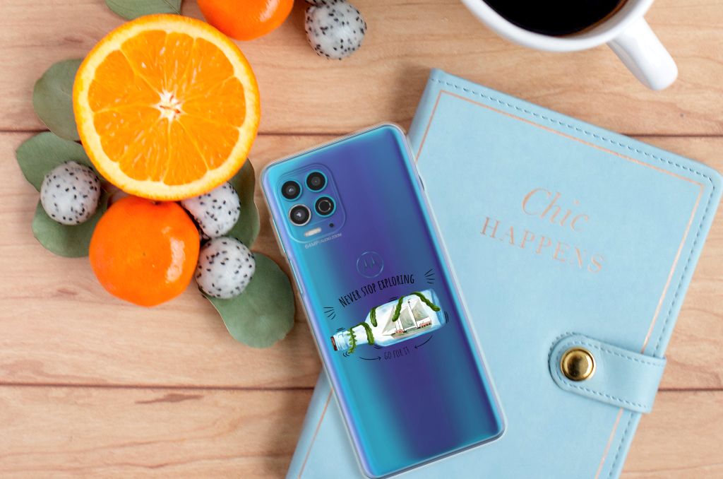 Motorola Moto G100 Telefoonhoesje met Naam Boho Bottle B2C Telecom