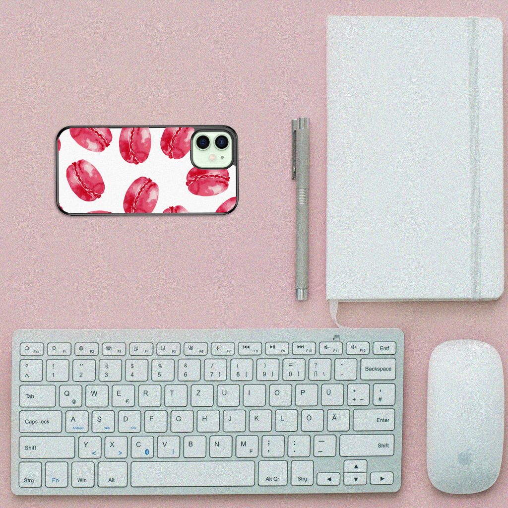 iPhone 12 Mini Silicone Case Pink Macarons B2C Telecom