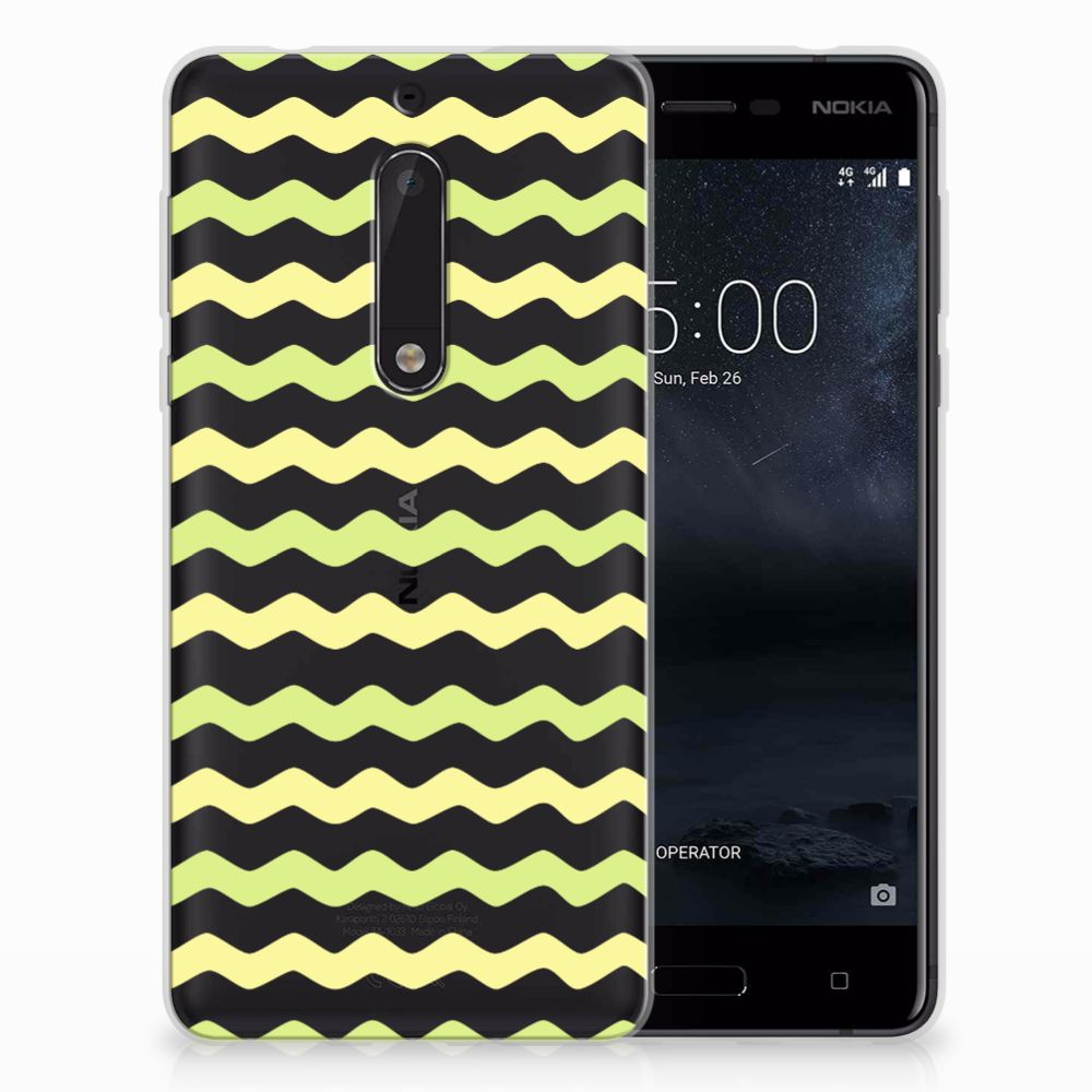 Nokia 5 TPU bumper Waves Yellow