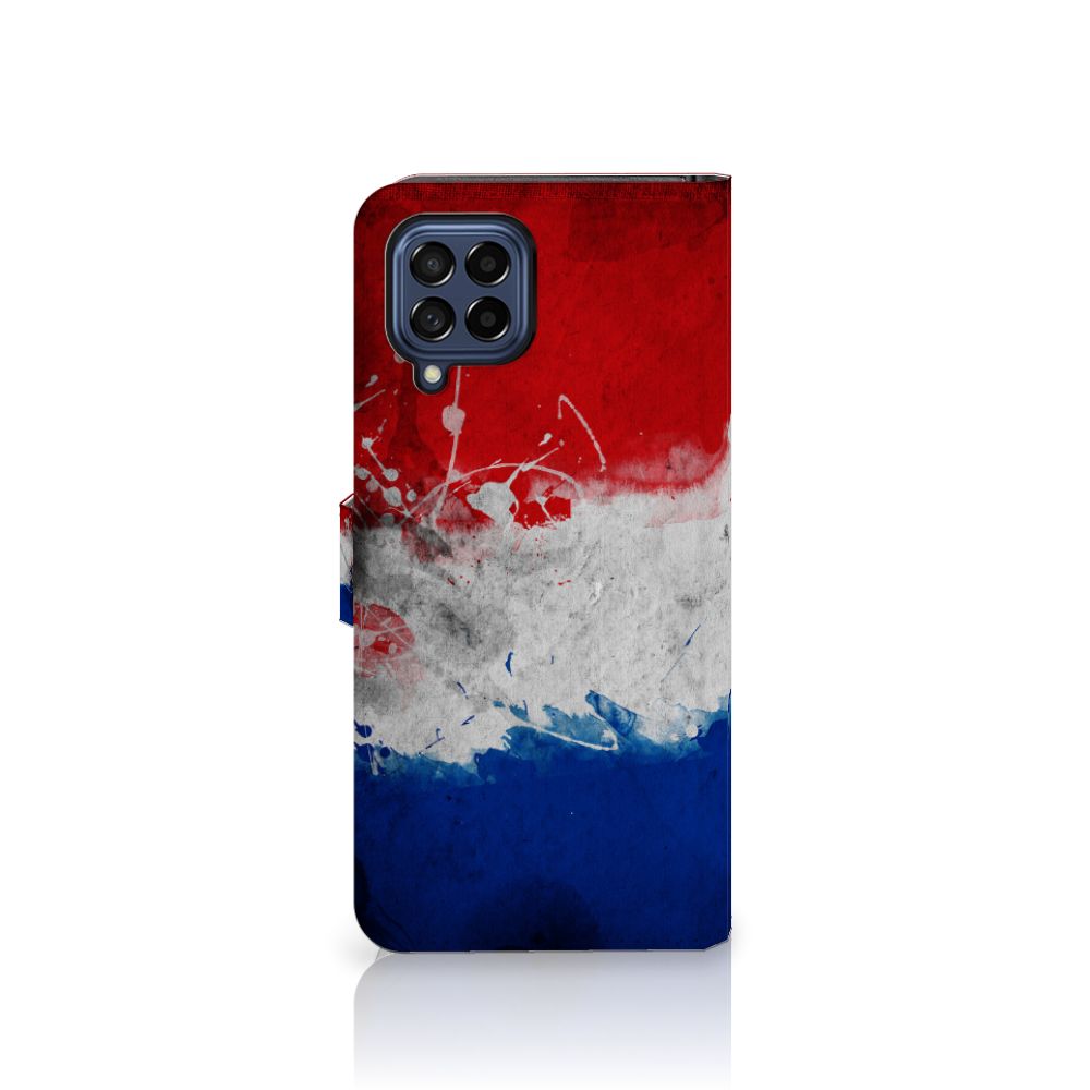 Samsung Galaxy M53 Bookstyle Case Nederland met artistieke Nederlandse vlag design