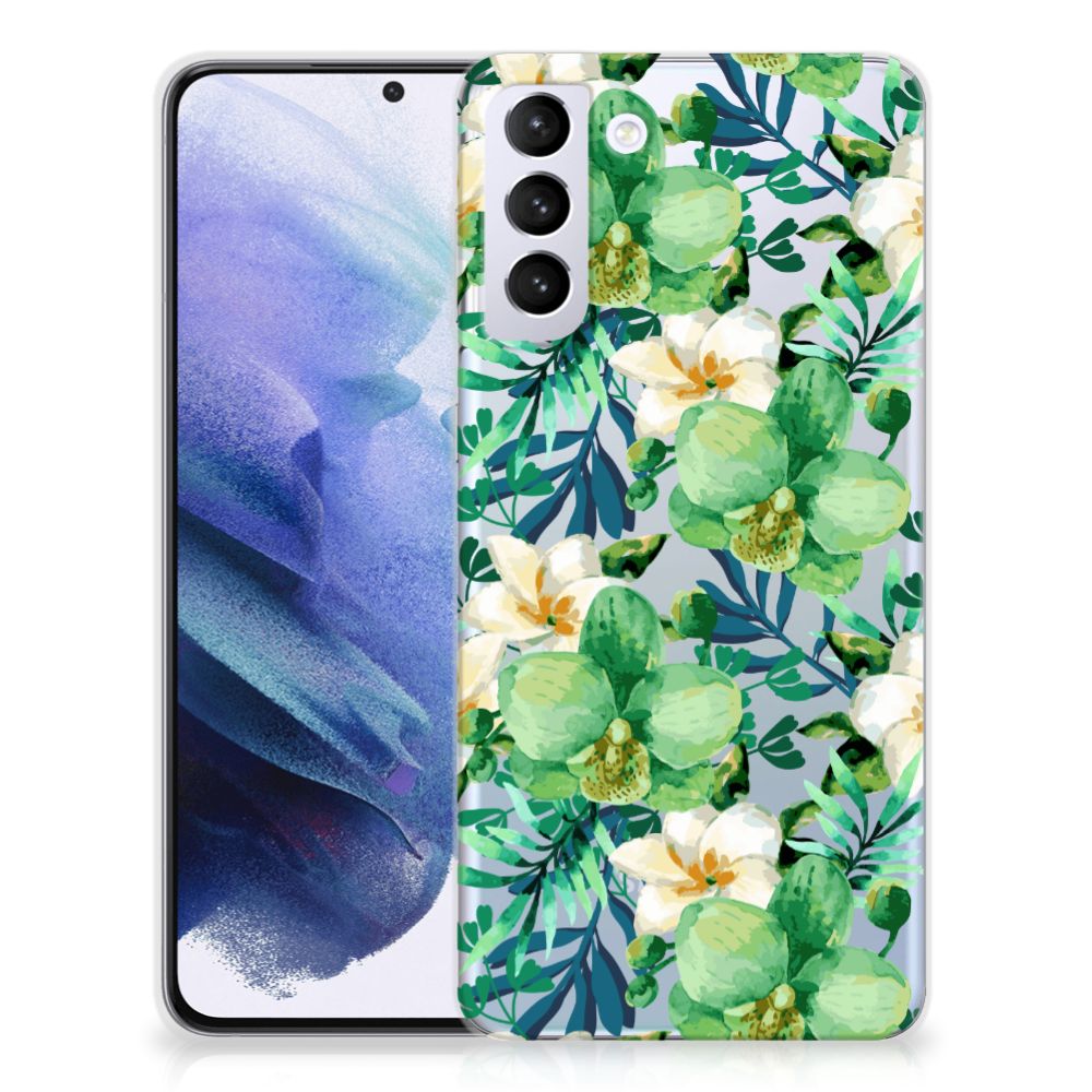 Samsung Galaxy S21 Plus TPU Case Orchidee Groen B2C Telecom
